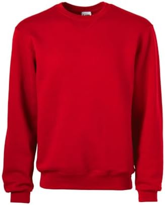 Men's Workout Fleece Crewneck Sweatshirt Lightweight Warm Moisture Outdoor Top - Picture 15 of 24