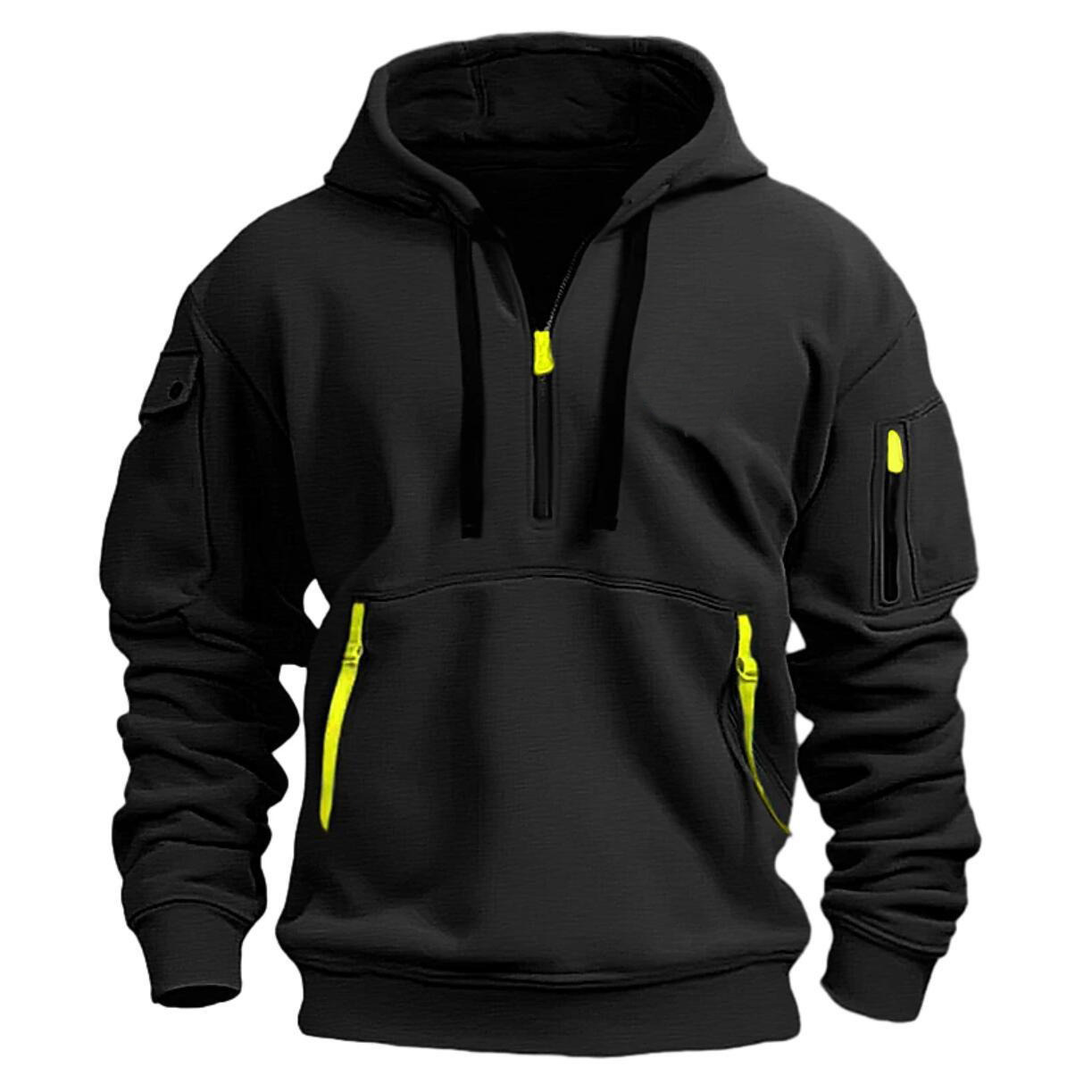Sudadera con capucha y cremallera para hombre Chaqueta pulóver deportiva informal - Imagen 18 de 24