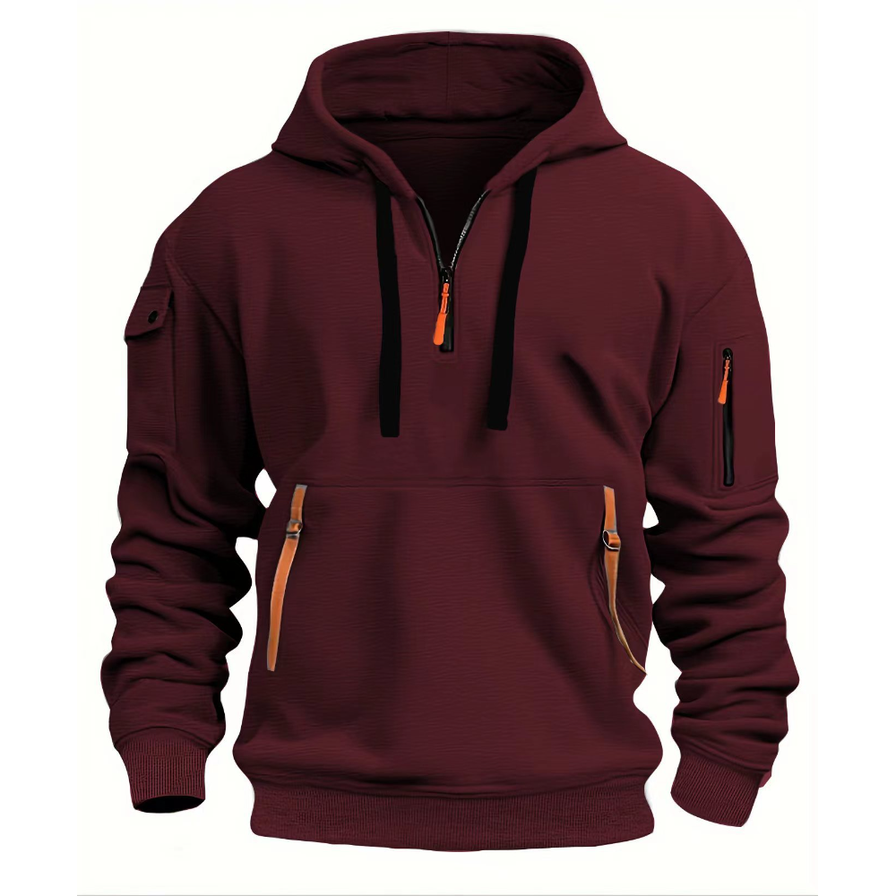 Sudadera con capucha y cremallera para hombre Chaqueta pulóver deportiva informal - Imagen 21 de 24