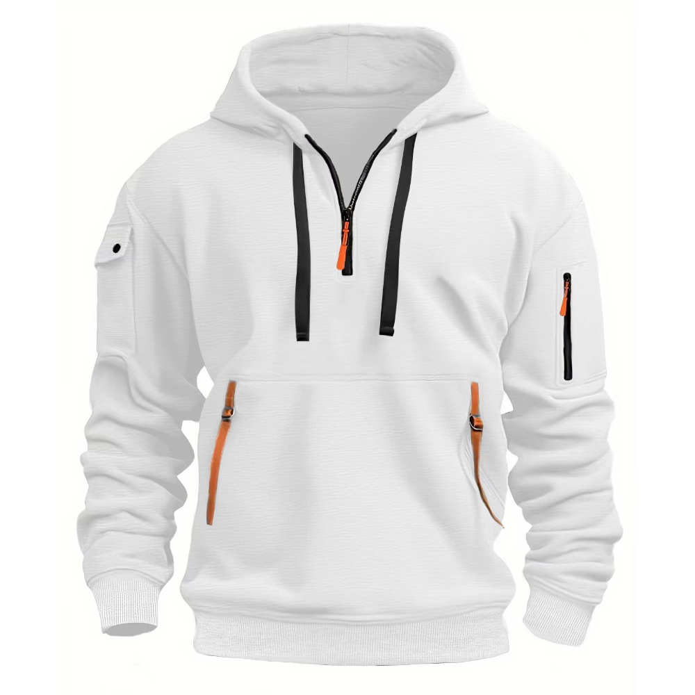 Sudadera con capucha y cremallera para hombre Chaqueta pulóver deportiva informal - Imagen 22 de 24