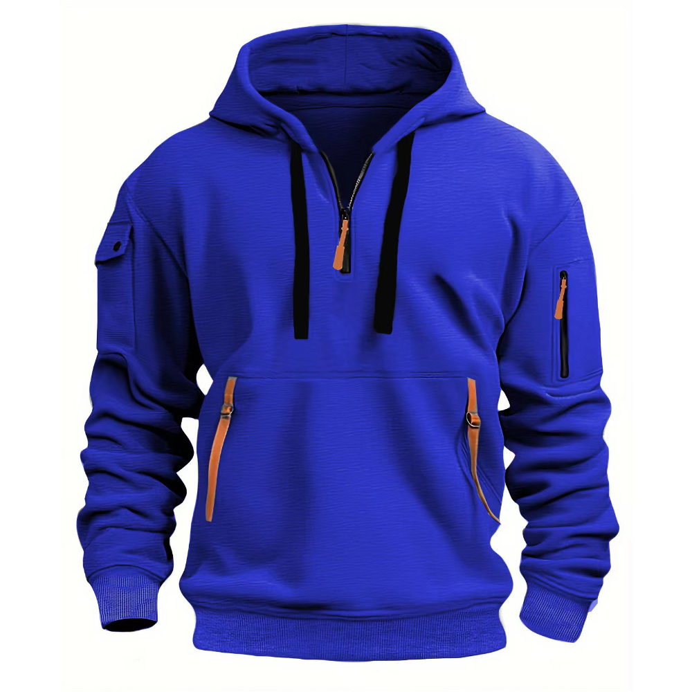 Sudadera con capucha y cremallera para hombre Chaqueta pulóver deportiva informal - Imagen 23 de 24