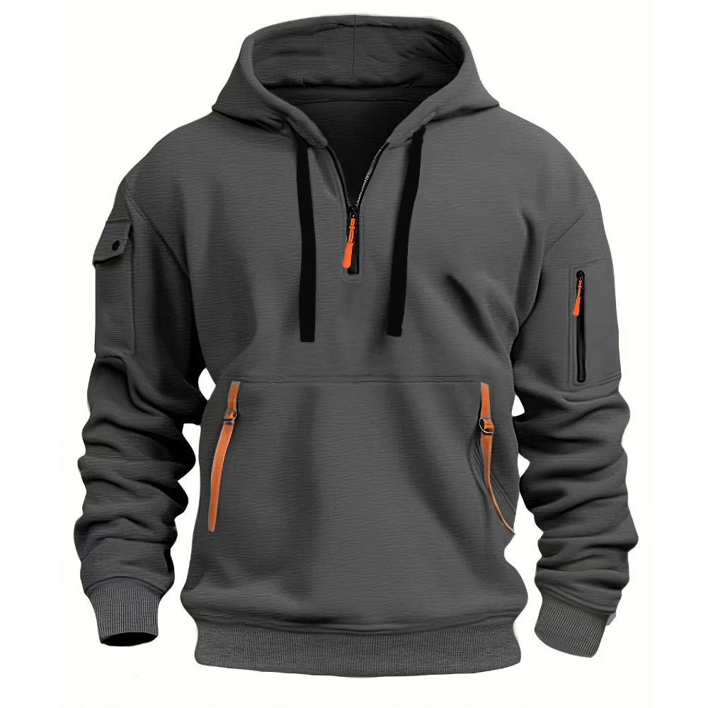 Sudadera con capucha y cremallera para hombre Chaqueta pulóver deportiva informal - Imagen 24 de 24