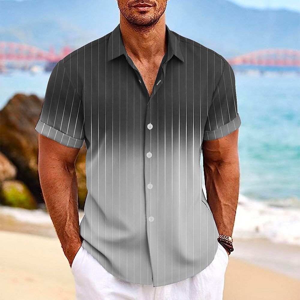 Men's Short Sleeve Button-Up Casual Cuban Guayabera Beach Wedding Dress Shirt US - Bild 16 von 21