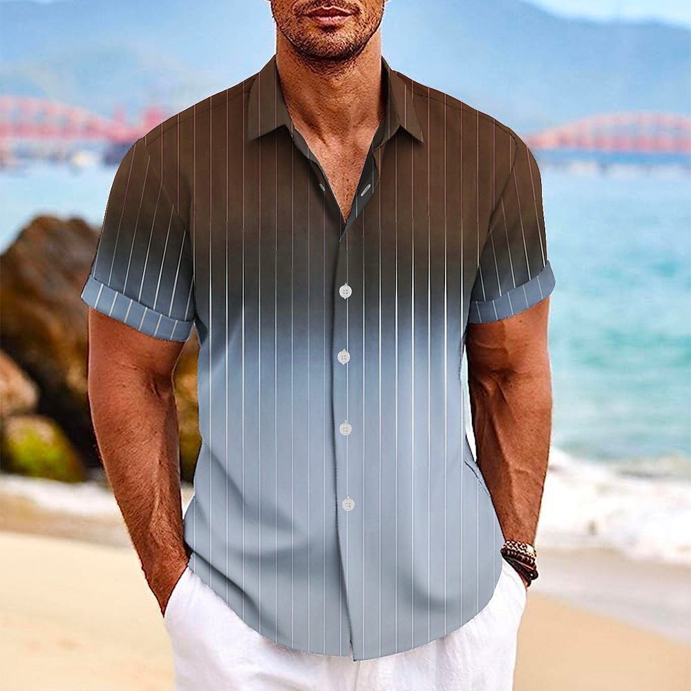 Men's Short Sleeve Button-Up Casual Cuban Guayabera Beach Wedding Dress Shirt US - Bild 21 von 21