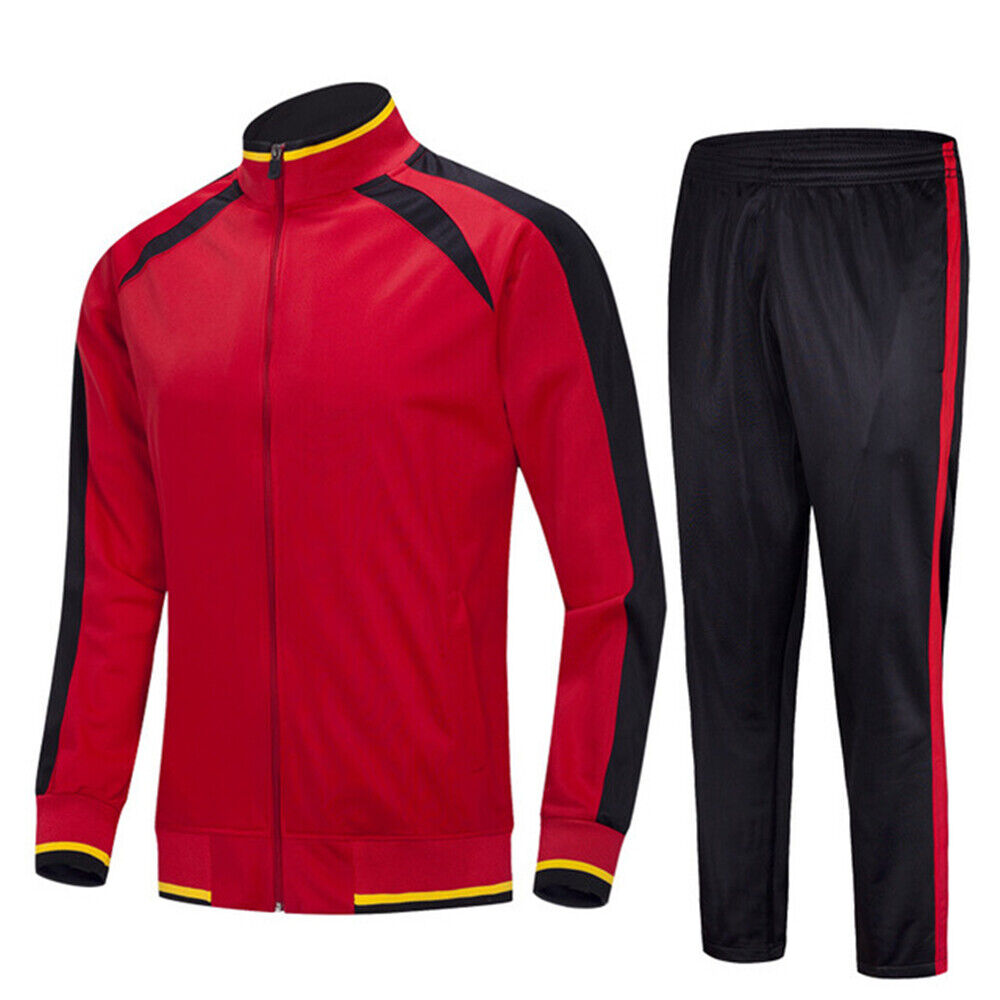 Mens Tracksuit 2 Piece Casual Pant Sweater Jacket Sweatsuit Sport Sweatshirt Set - Imagen 18 de 21