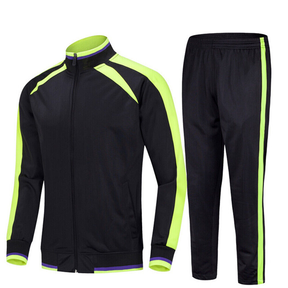 Mens Tracksuit 2 Piece Casual Pant Sweater Jacket Sweatsuit Sport Sweatshirt Set - Imagen 21 de 21