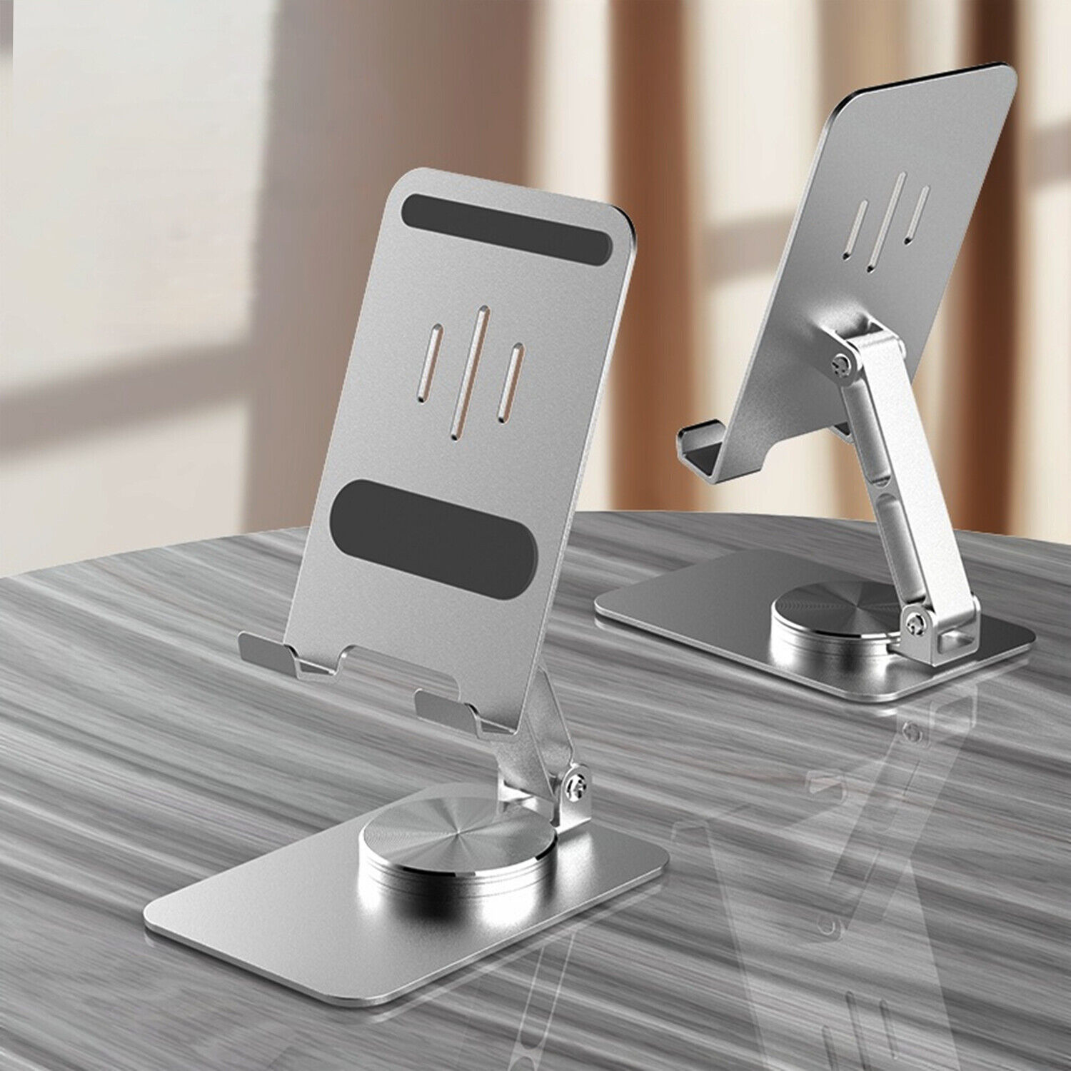 New Folding Cell Phone Stand for Desk, Stable Metal Phone Holder, 360 Degree Rot - Picture 24 of 24
