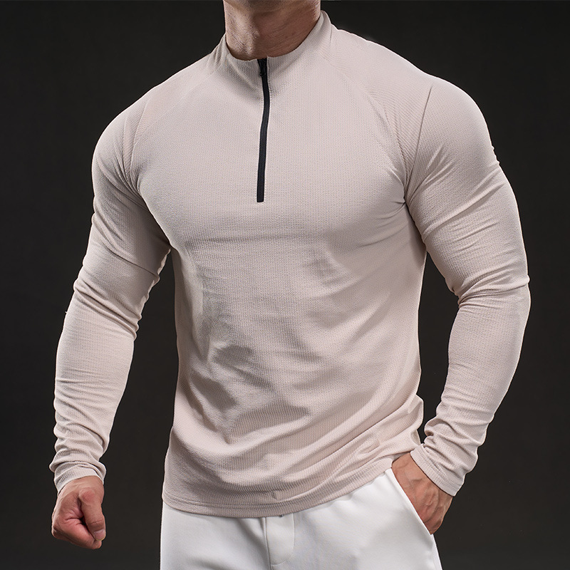 Camiseta de entrenamiento elástica de manga larga para hombre para correr ciclismo transpirable de secado rápido - Imagen 19 de 23