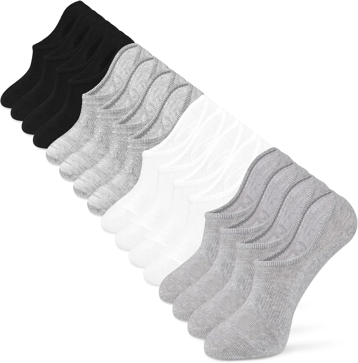 Low Cut Ankle Short Socks for Men Casual Athletic Socks with Non Slip Grip - Picture 22 of 39