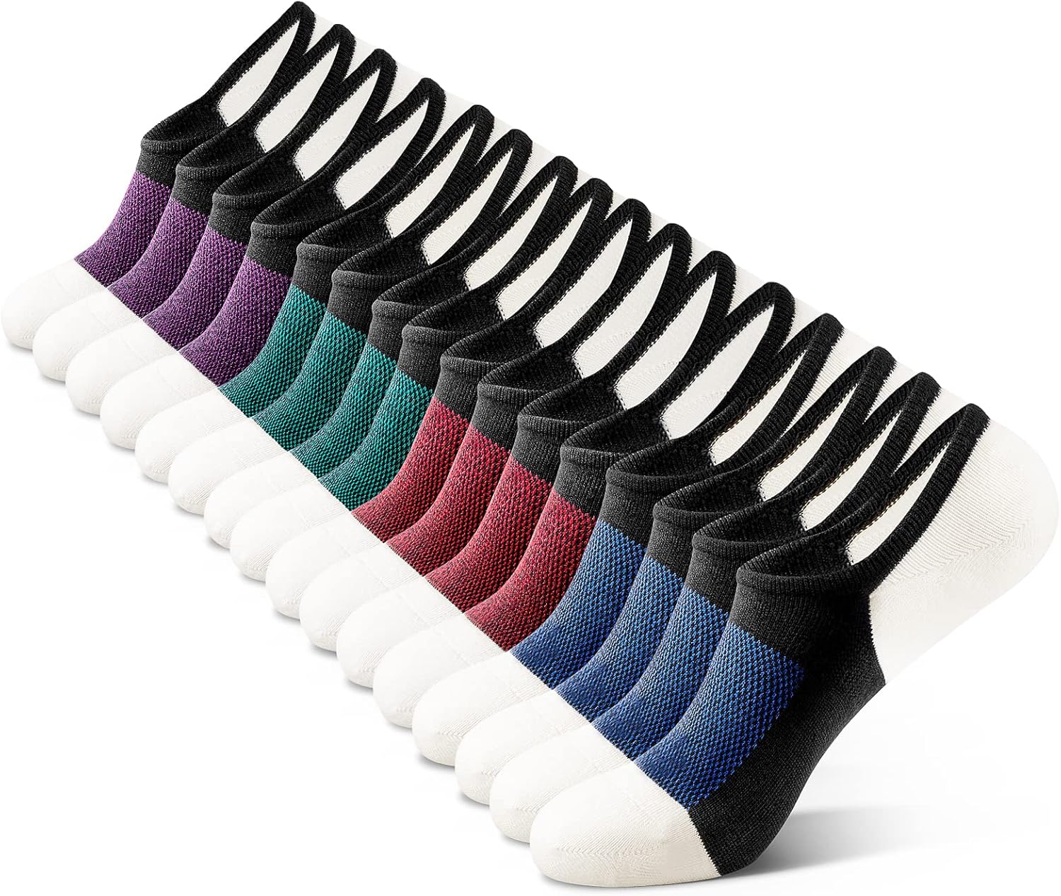 Low Cut Ankle Short Socks for Men Casual Athletic Socks with Non Slip Grip - Picture 26 of 39