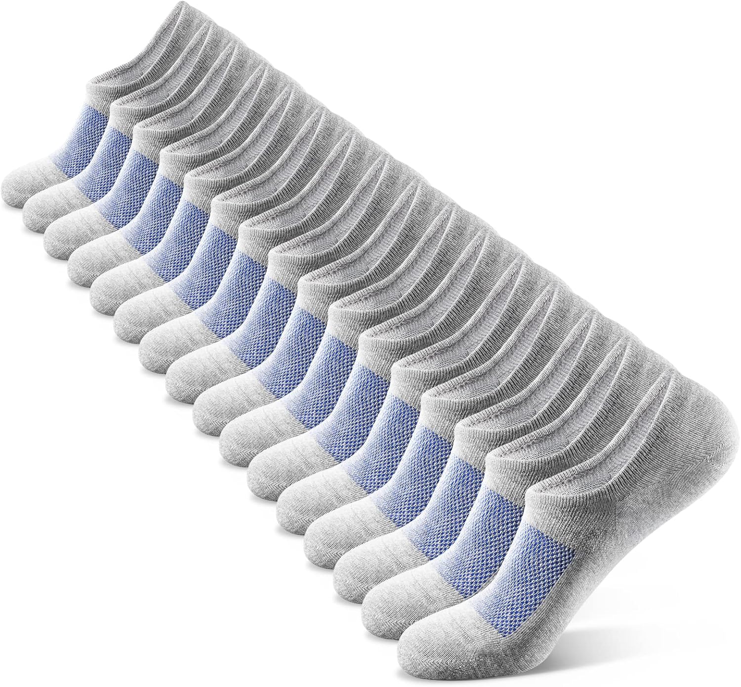 Low Cut Ankle Short Socks for Men Casual Athletic Socks with Non Slip Grip - Picture 27 of 39
