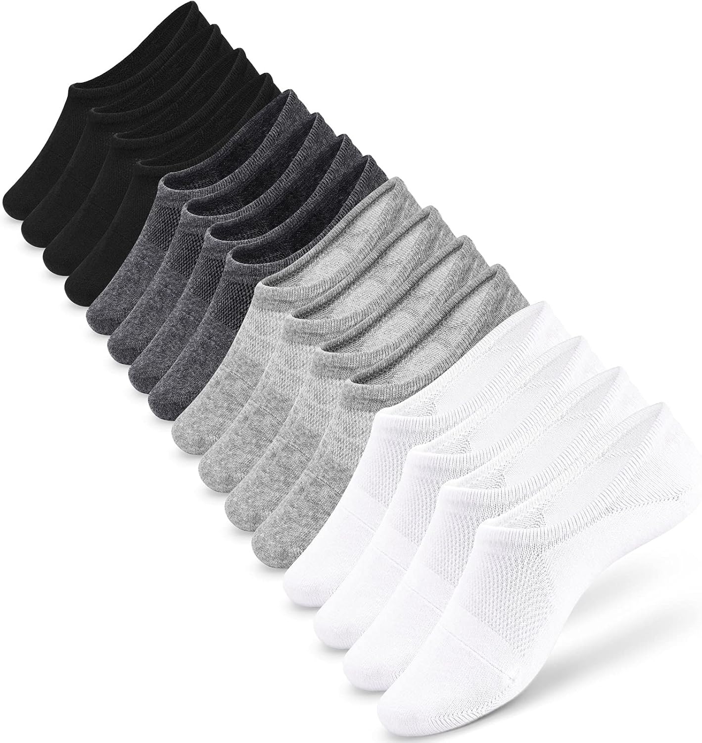 Low Cut Ankle Short Socks for Men Casual Athletic Socks with Non Slip Grip - Picture 28 of 39