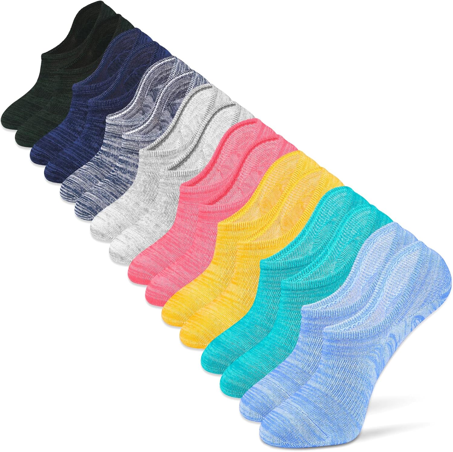 Low Cut Ankle Short Socks for Men Casual Athletic Socks with Non Slip Grip - Picture 36 of 39
