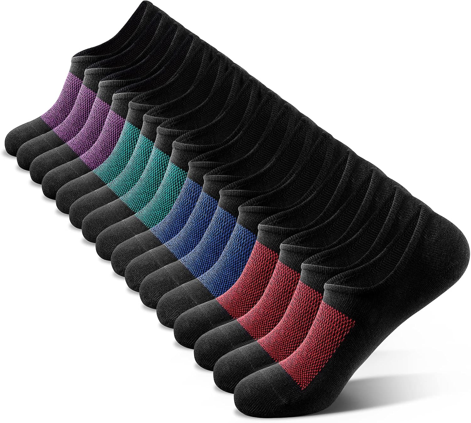 Low Cut Ankle Short Socks for Men Casual Athletic Socks with Non Slip Grip - Picture 38 of 39