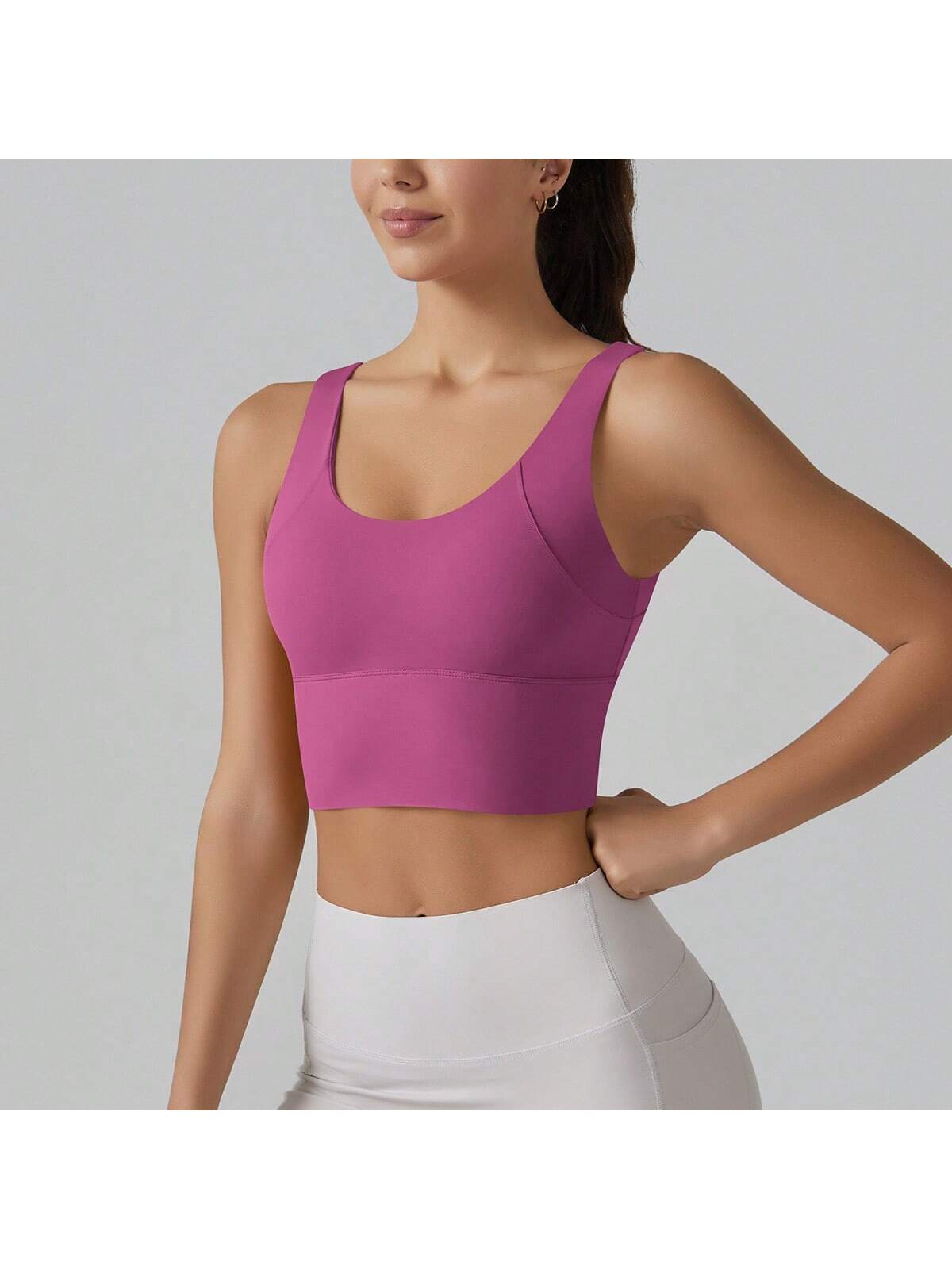 Women's Padded Sports Bra With Wide Straps And Medium Support - Bild 20 von 24