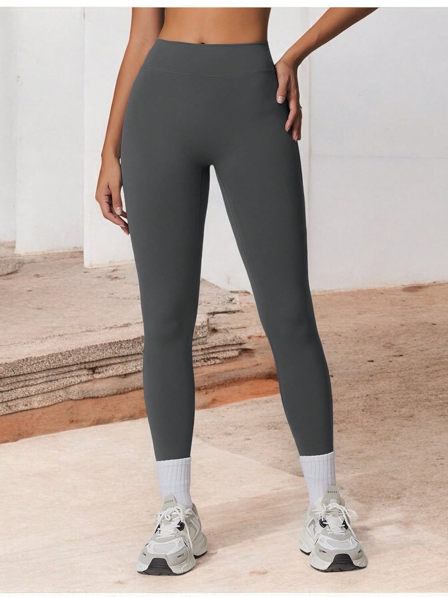 Damen-Leggings hohe Taille volle Länge für Yoga und täglichen Komfort - Bild 25 von 32