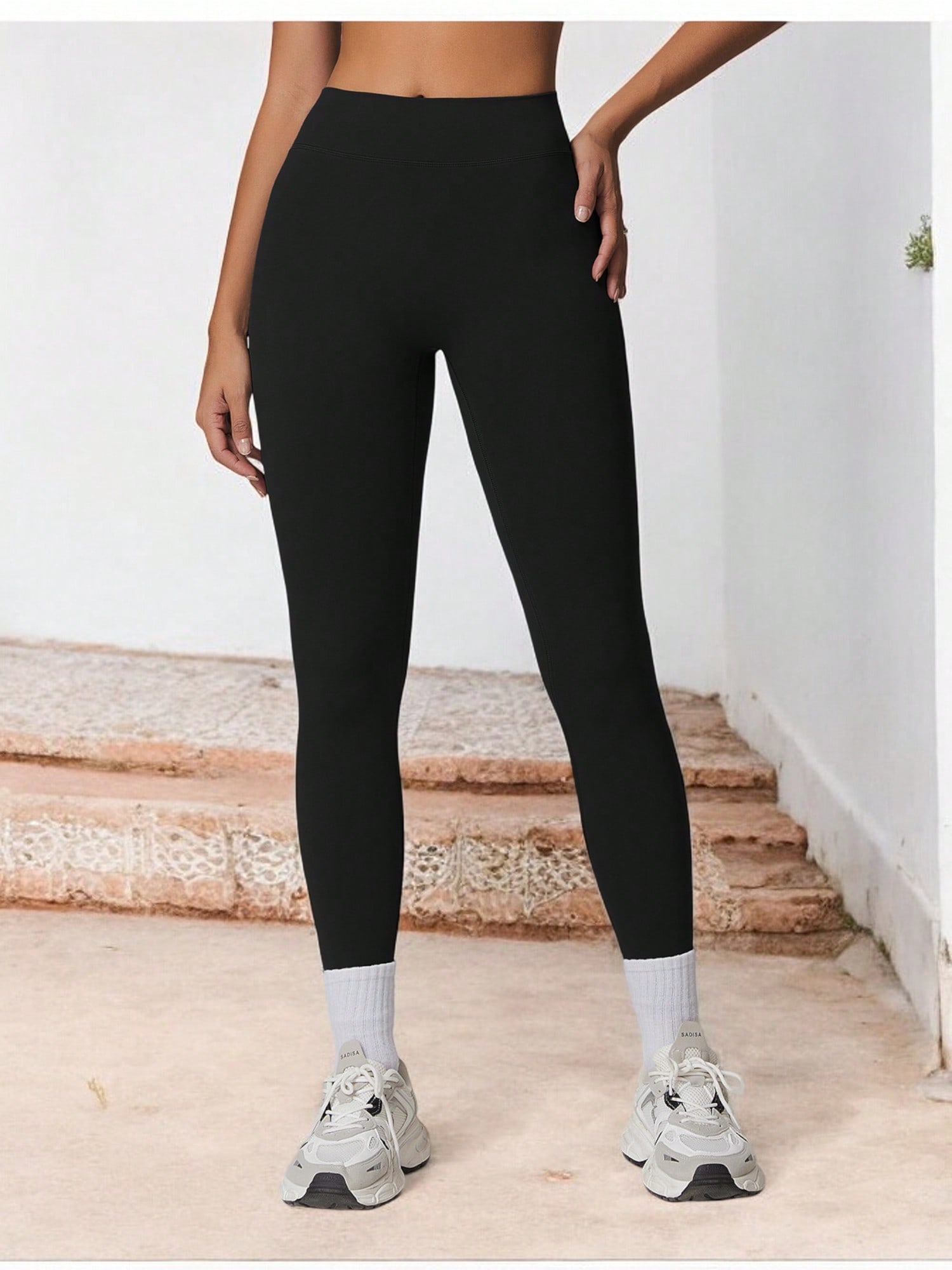 Damen-Leggings hohe Taille volle Länge für Yoga und täglichen Komfort - Bild 27 von 32