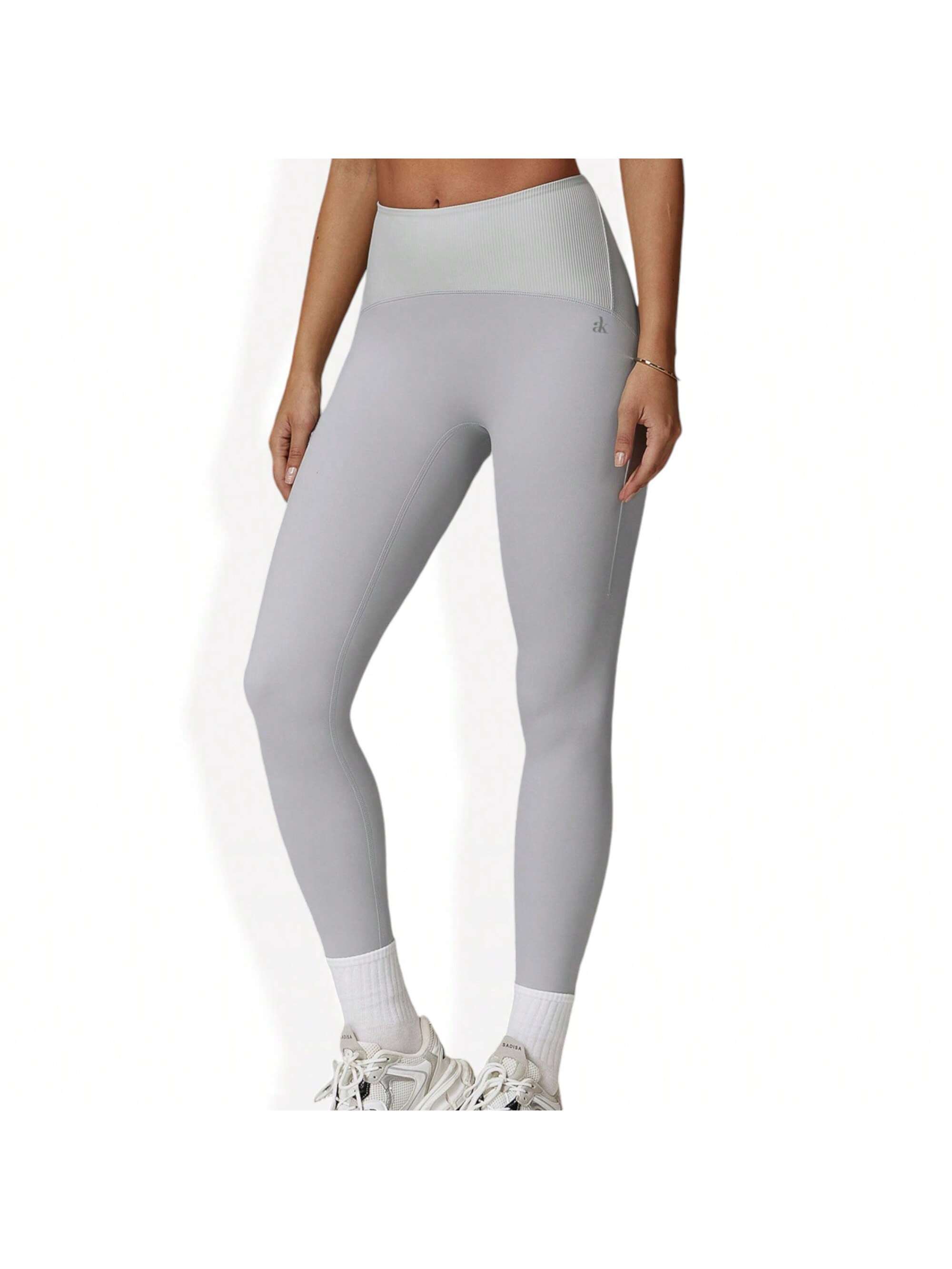 Women's High Waist Full Length Leggings With Ribbed Waistband - Picture 29 of 29
