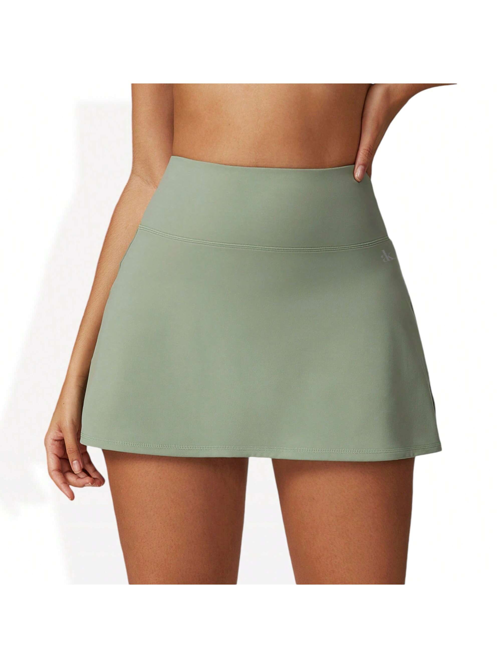 Women's High Waist Athletic Skort With Built In Shorts And Side Slit - Picture 27 of 29