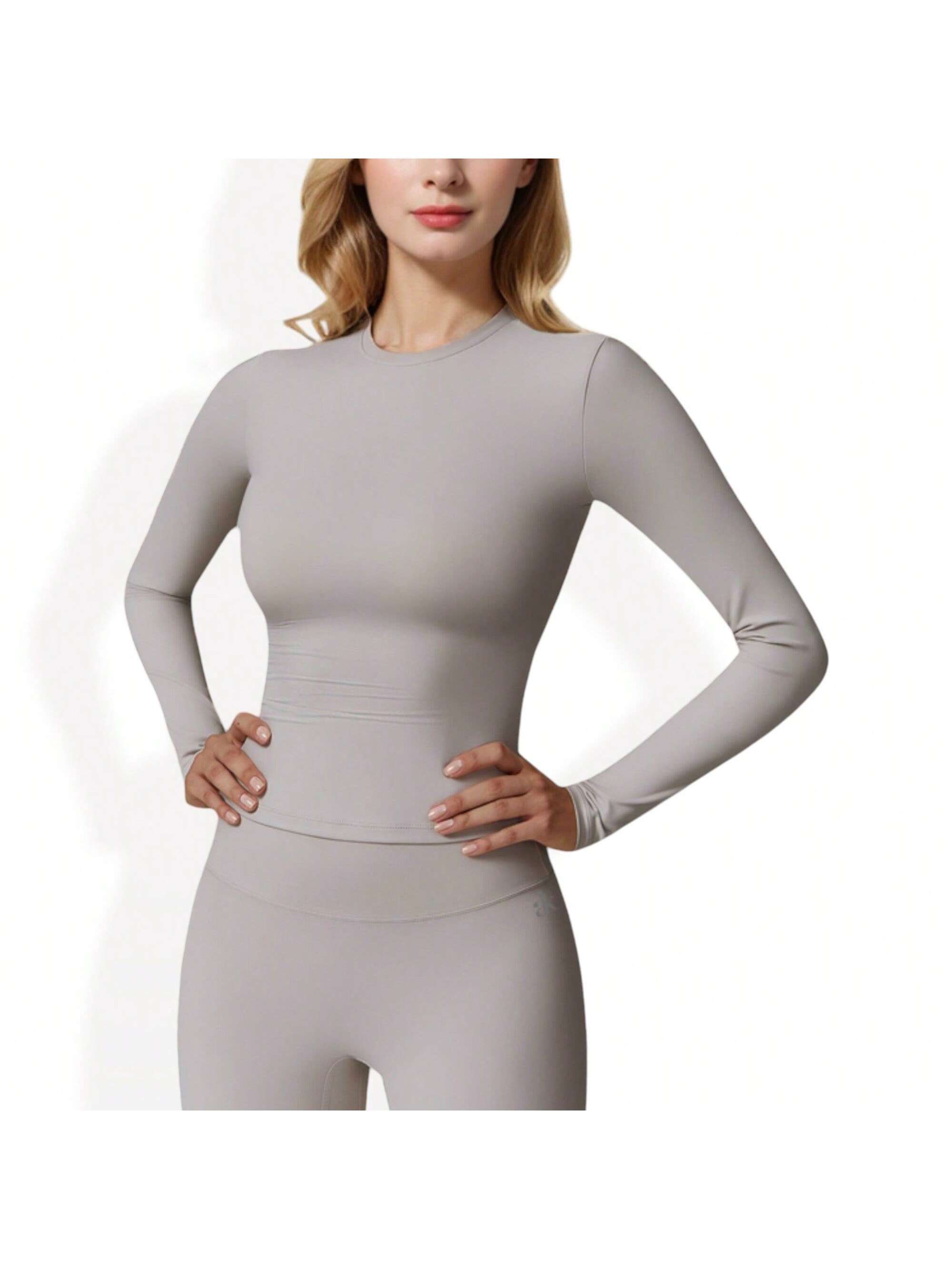 Top de compresión sin costuras de manga larga para mujer para entrenamiento y ropa deportiva - Imagen 25 de 30