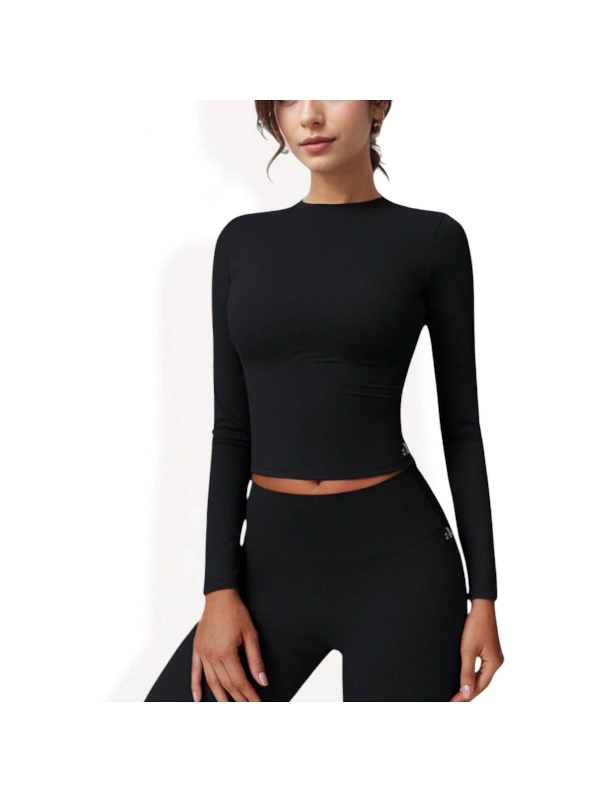 Top de compresión sin costuras de manga larga para mujer para entrenamiento y ropa deportiva - Imagen 26 de 30