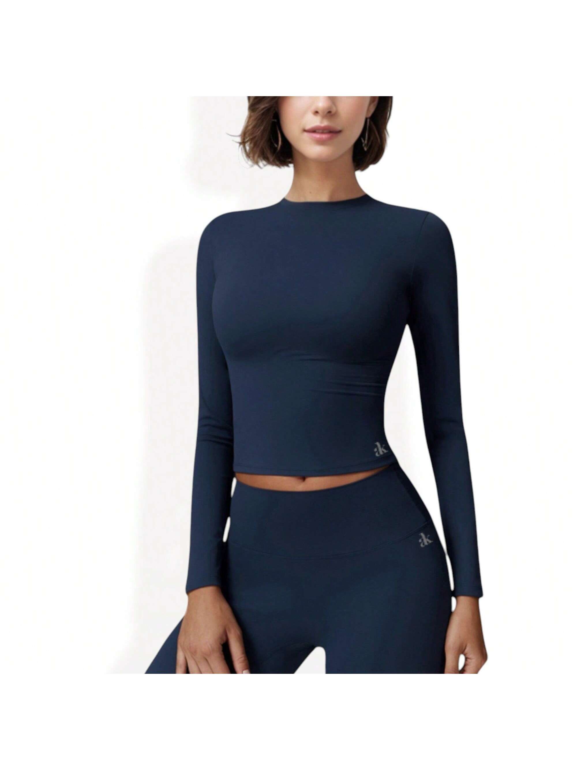 Top de compresión sin costuras de manga larga para mujer para entrenamiento y ropa deportiva - Imagen 29 de 30