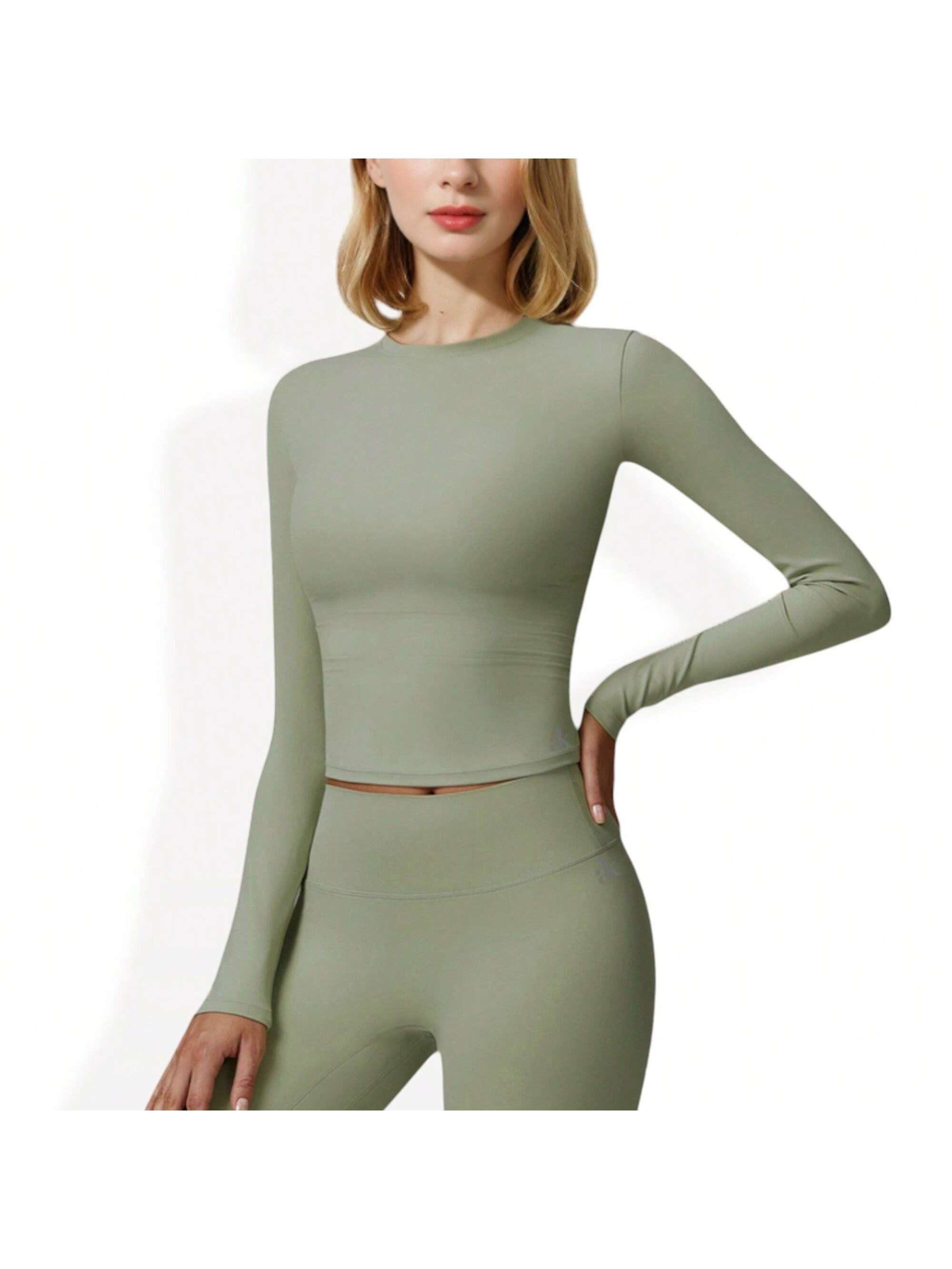 Top de compresión sin costuras de manga larga para mujer para entrenamiento y ropa deportiva - Imagen 30 de 30