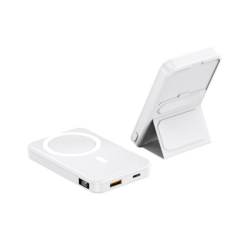 10000mAh Power Bank Magnetic Wireless Foldable Kickstand iPhone16Pro/15/14/13/12 - Picture 20 of 27
