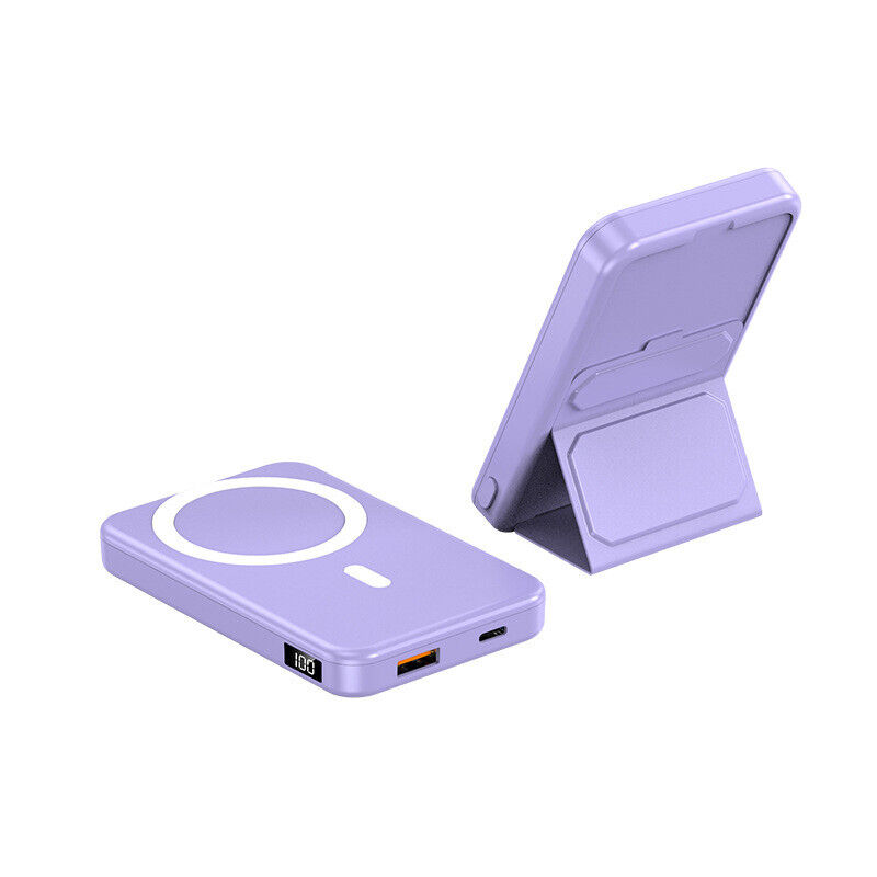 10000mAh Power Bank Magnetic Wireless Foldable Kickstand iPhone16Pro/15/14/13/12 - Picture 23 of 27