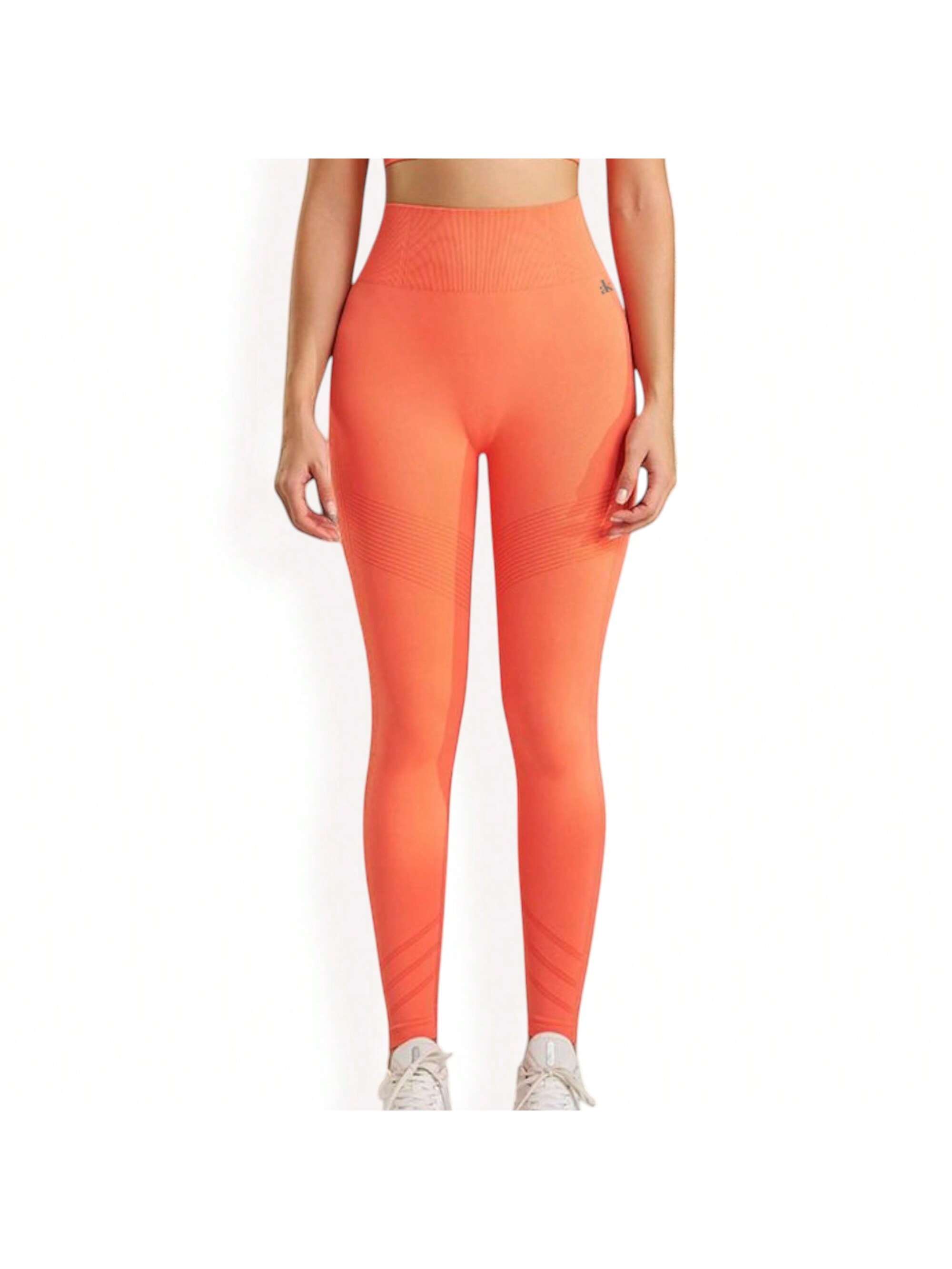 Nahtlose gerippte Leggings mit hoher Taille und Stretch-Design - Bild 19 von 20