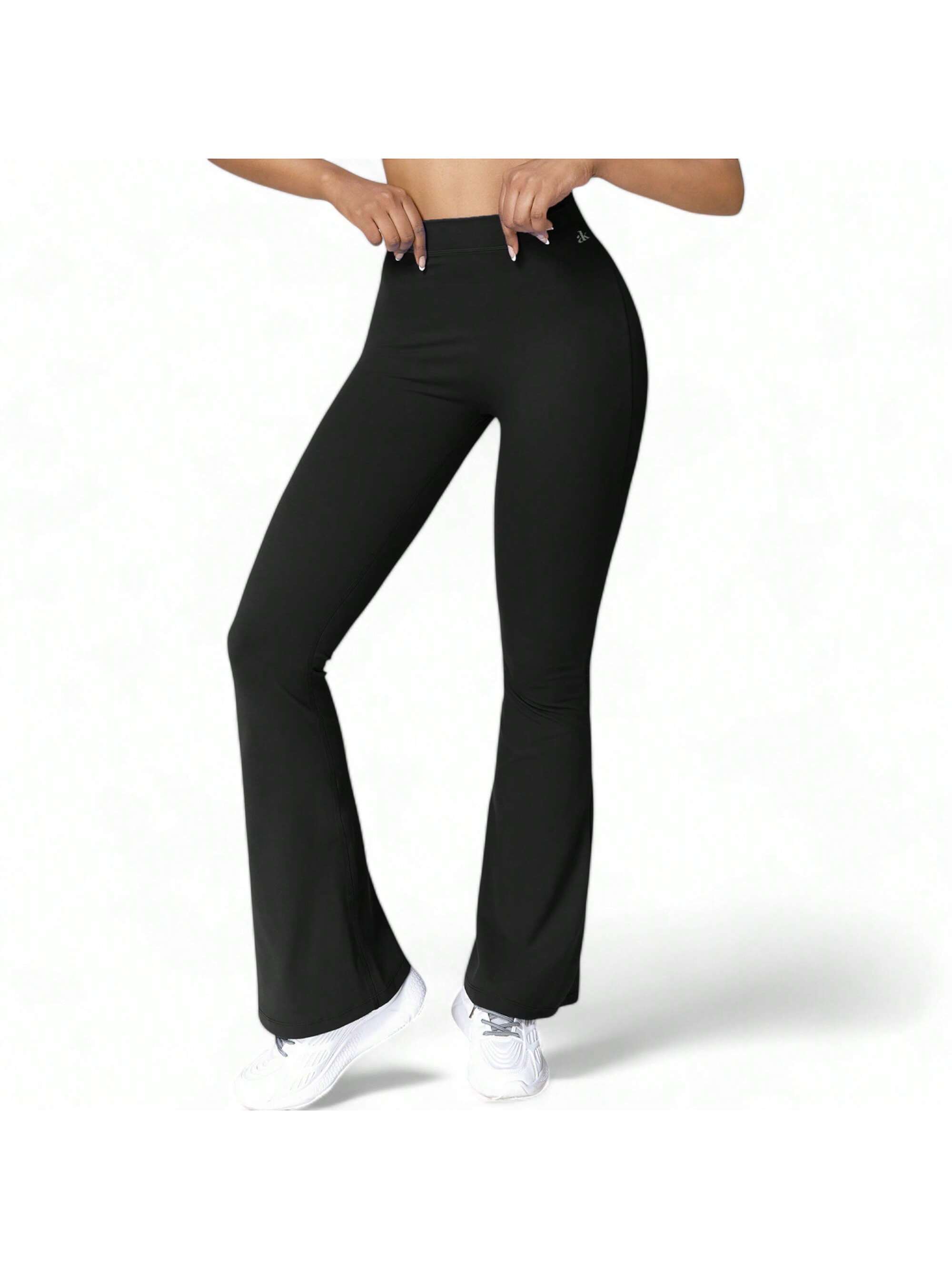 Damen High Waist ausgestellte Leggings mit gerafftem Rückendetail - Bild 28 von 29