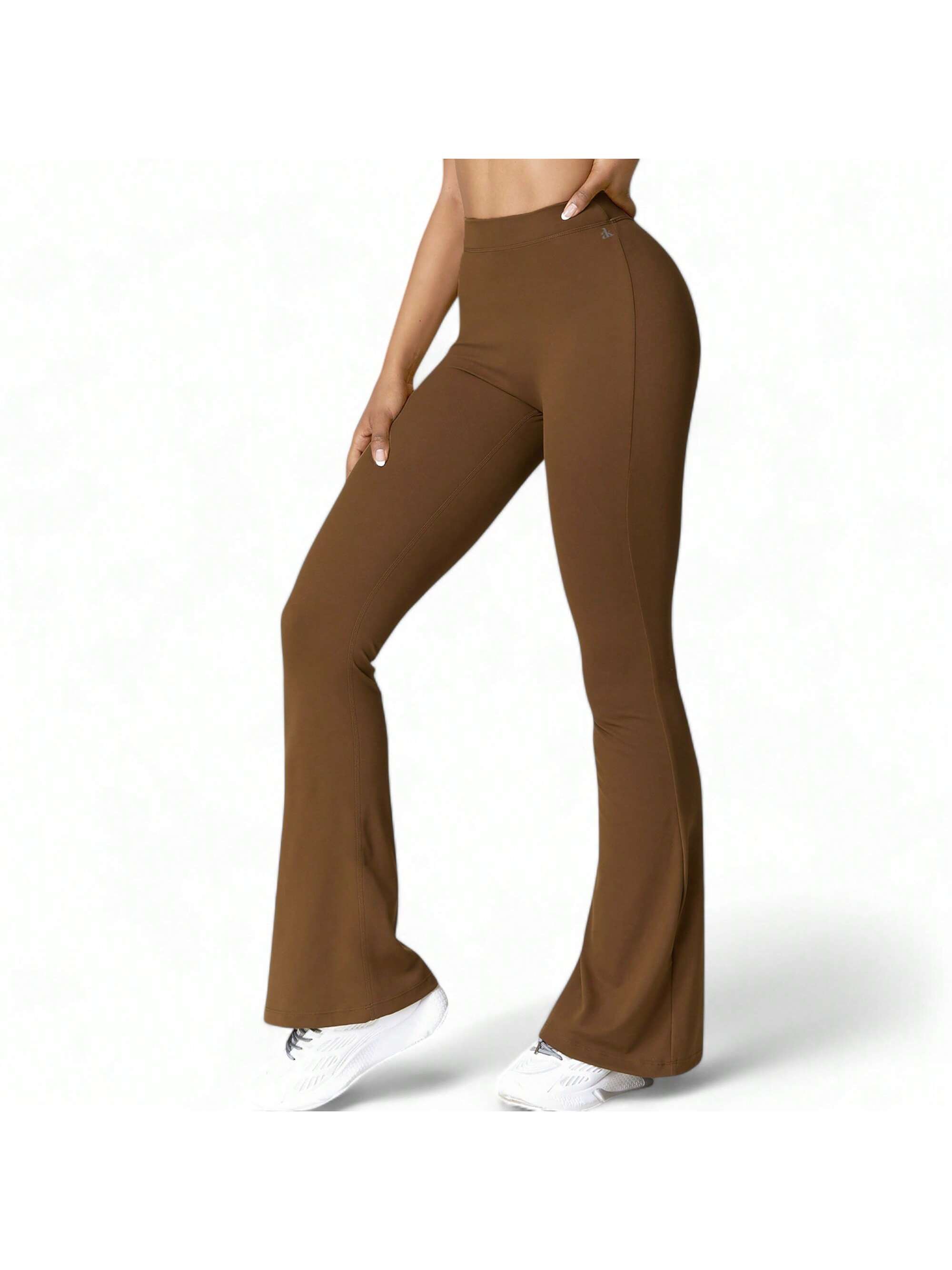 Damen High Waist ausgestellte Leggings mit gerafftem Rückendetail - Bild 27 von 29