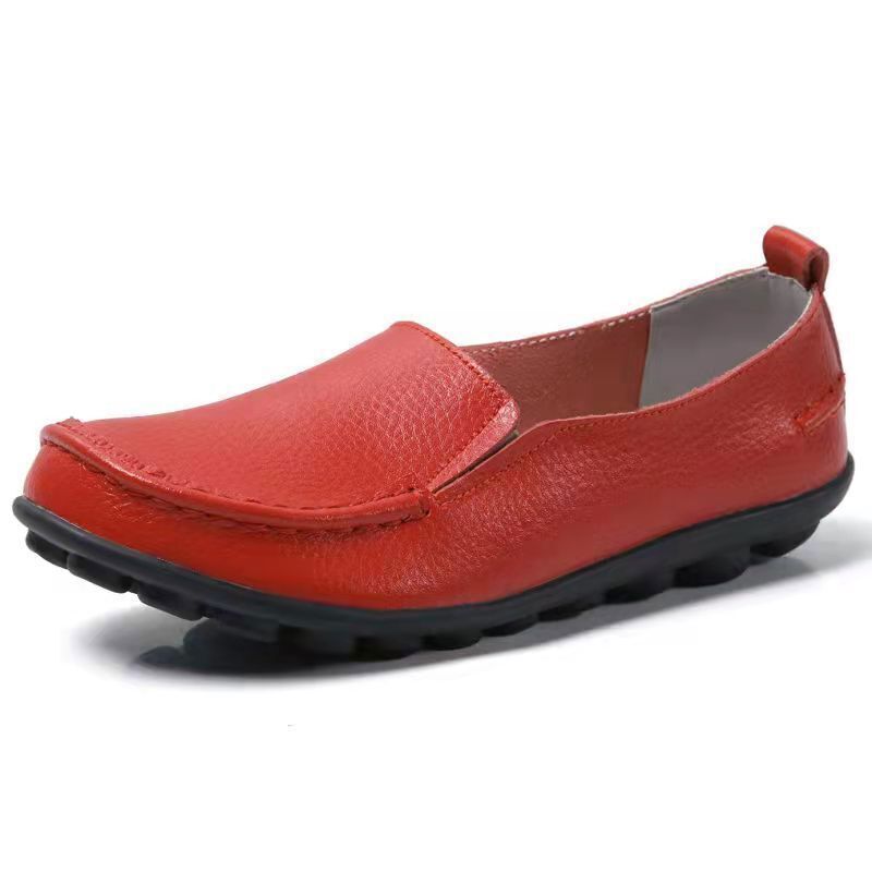 Non Slip Flat Shoes for Woman Soft PU Leather Lightweight Slip On Loafers Comfy - Imagen 16 de 19