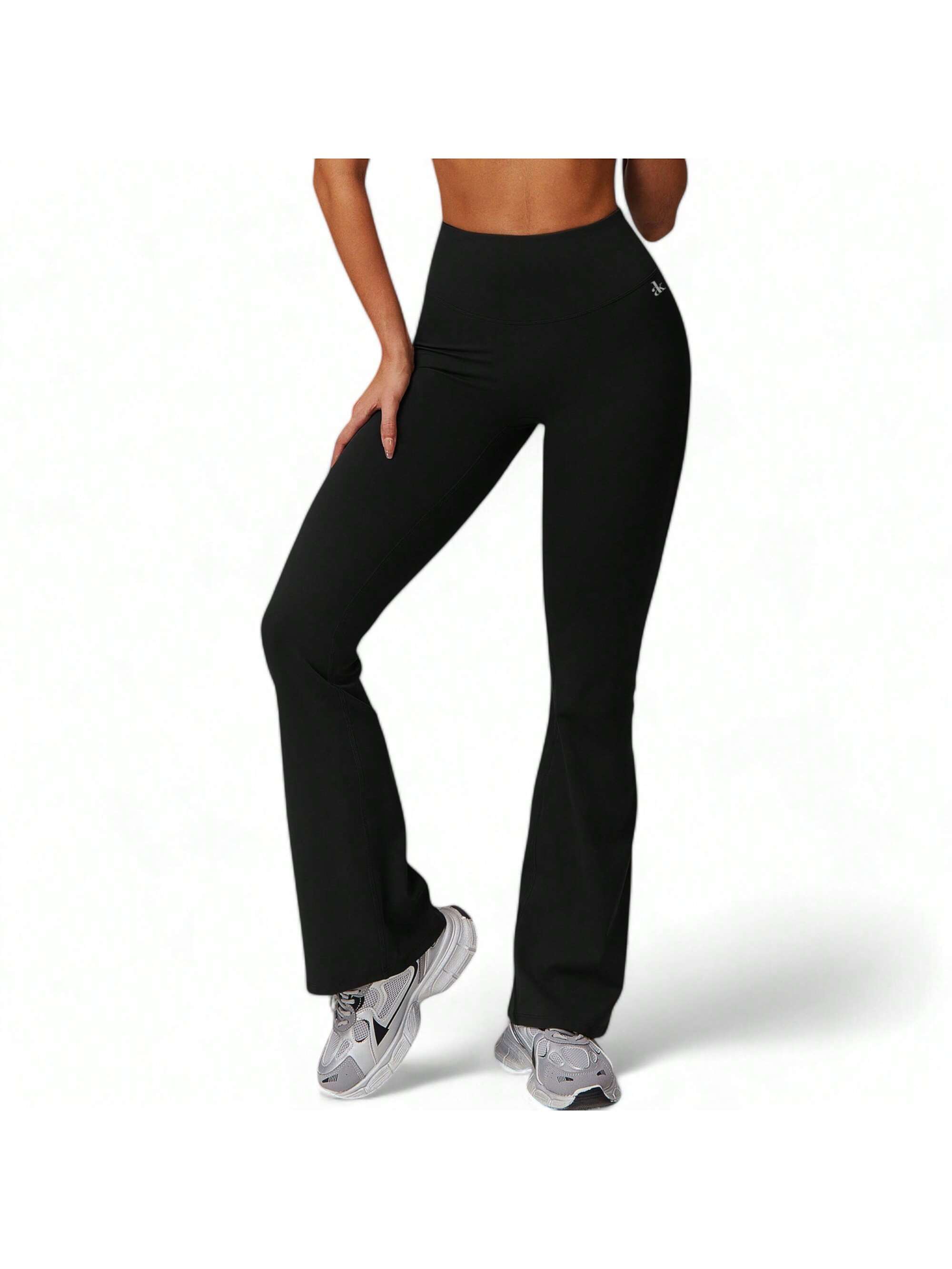 Pantalones de yoga para mujer cintura alta acampanados pierna - Imagen 26 de 29