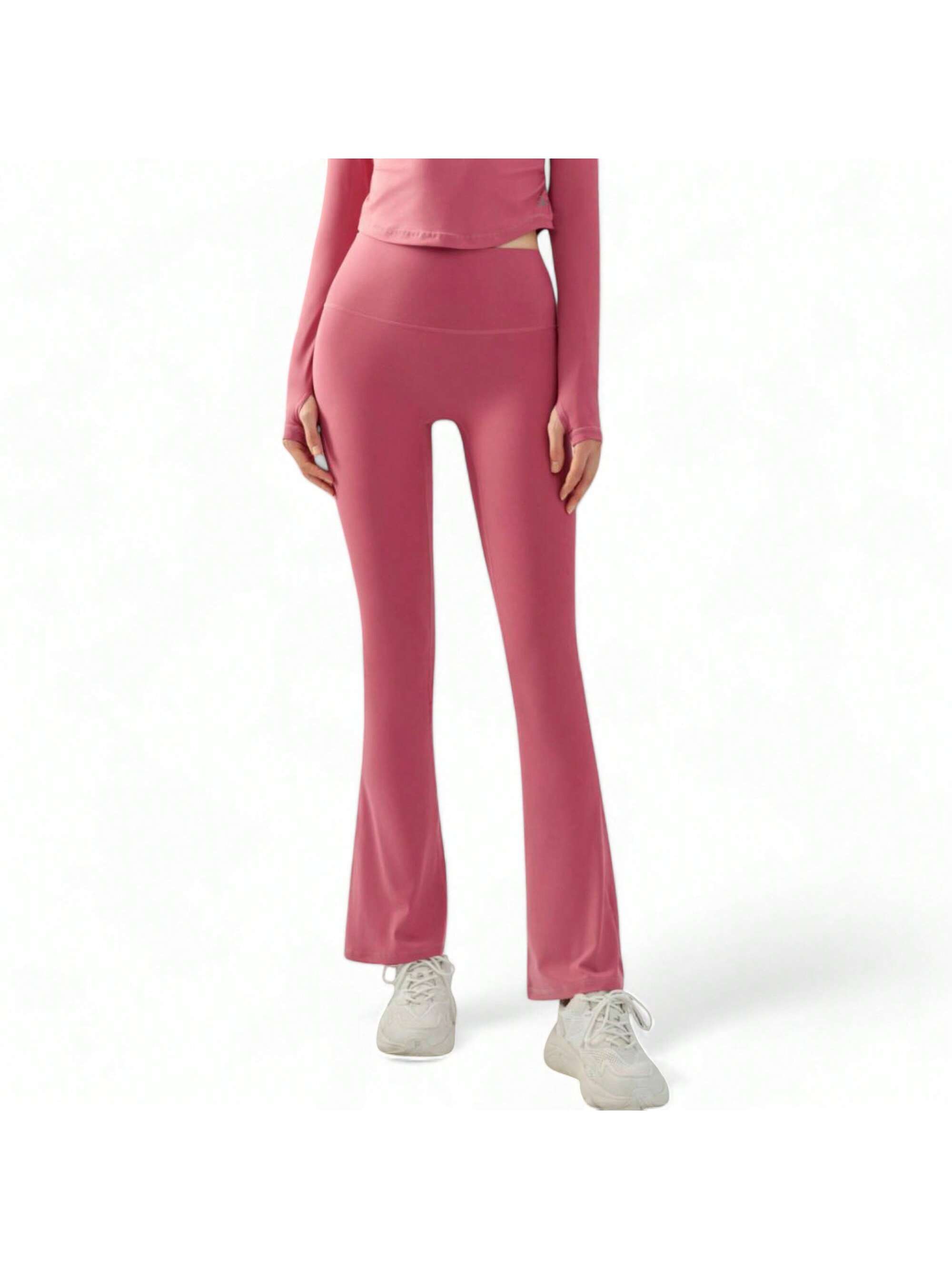 Damen High Waist Flare Leggings mit Stretchstoff - Bild 24 von 24