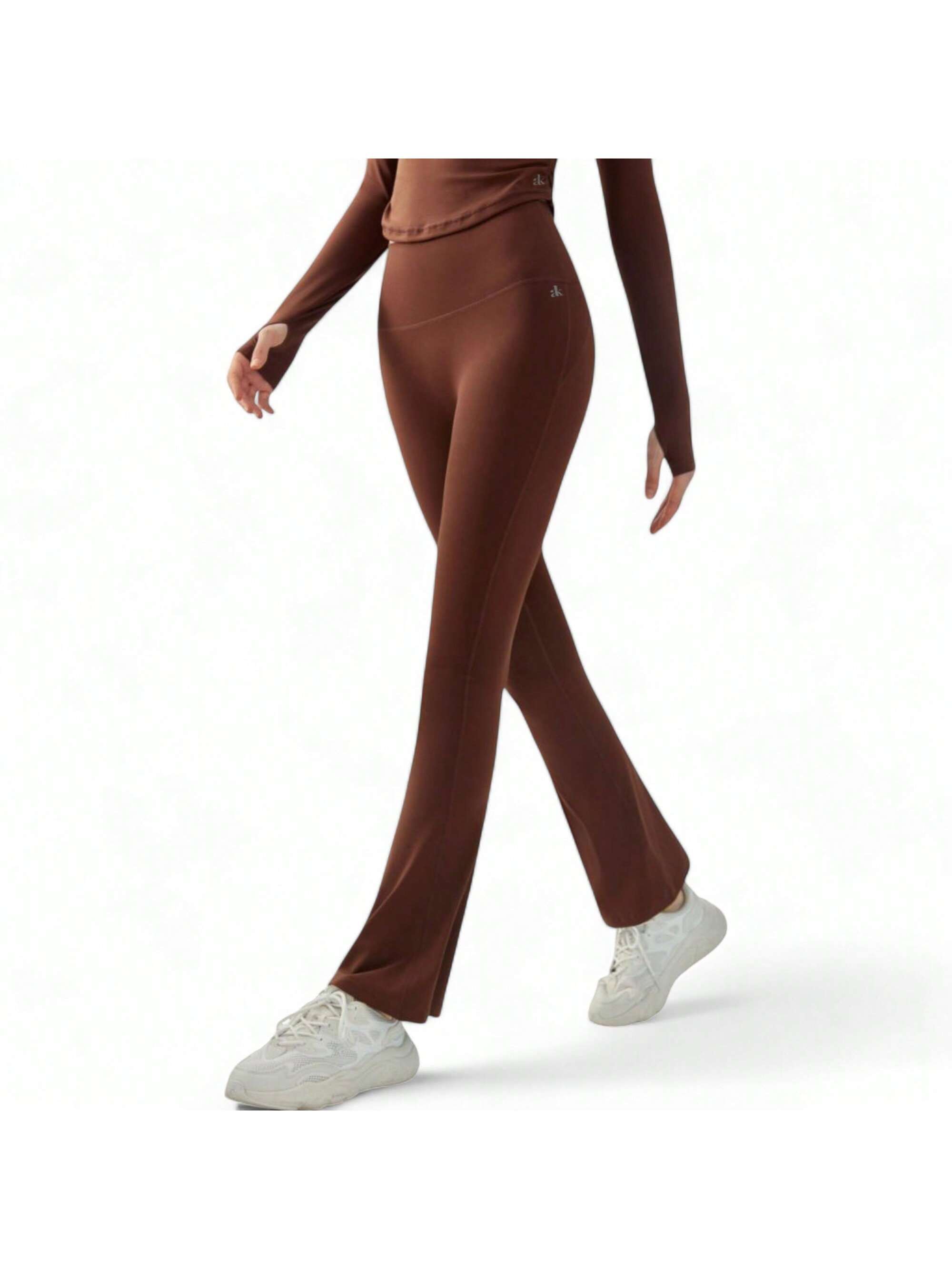 Damen High Waist Flare Leggings mit Stretchstoff - Bild 22 von 24