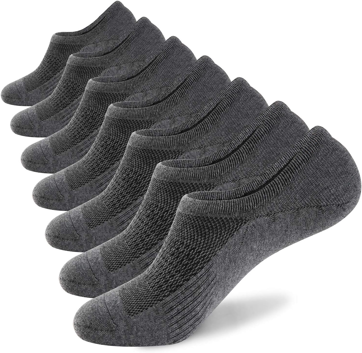 No Show Socks Mens 7/8 Pair Cotton Thin Non Slip Low Cut Men Invisible Sock - Picture 25 of 31