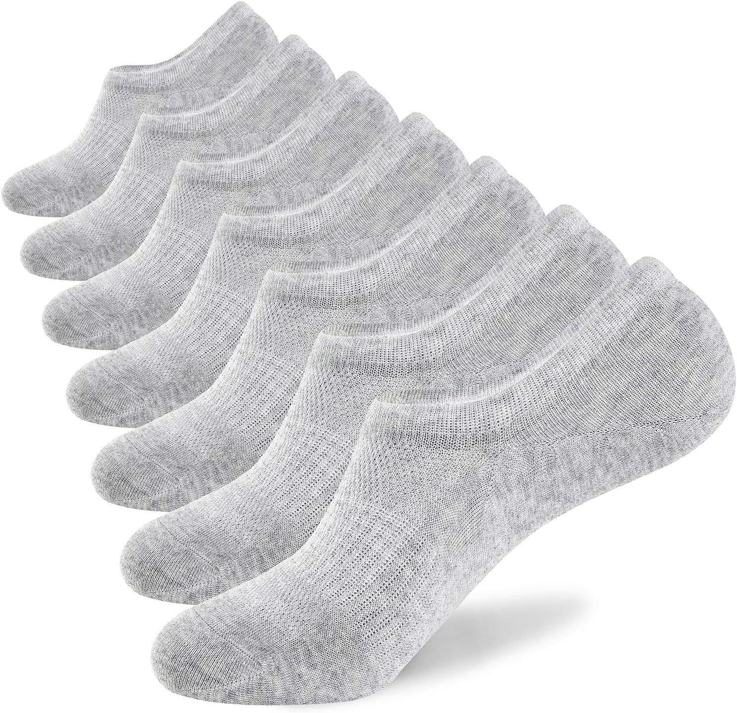 No Show Socks Mens 7/8 Pair Cotton Thin Non Slip Low Cut Men Invisible Sock - Picture 26 of 31