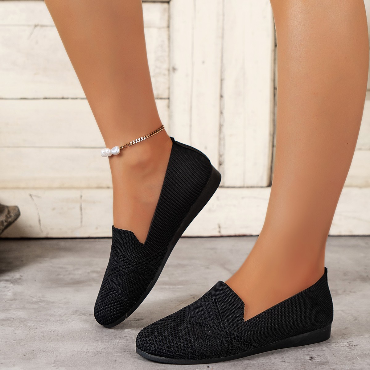 Zapatos sin cordones informales de malla para caminar mocasines cómodos para mujer - Imagen 16 de 18