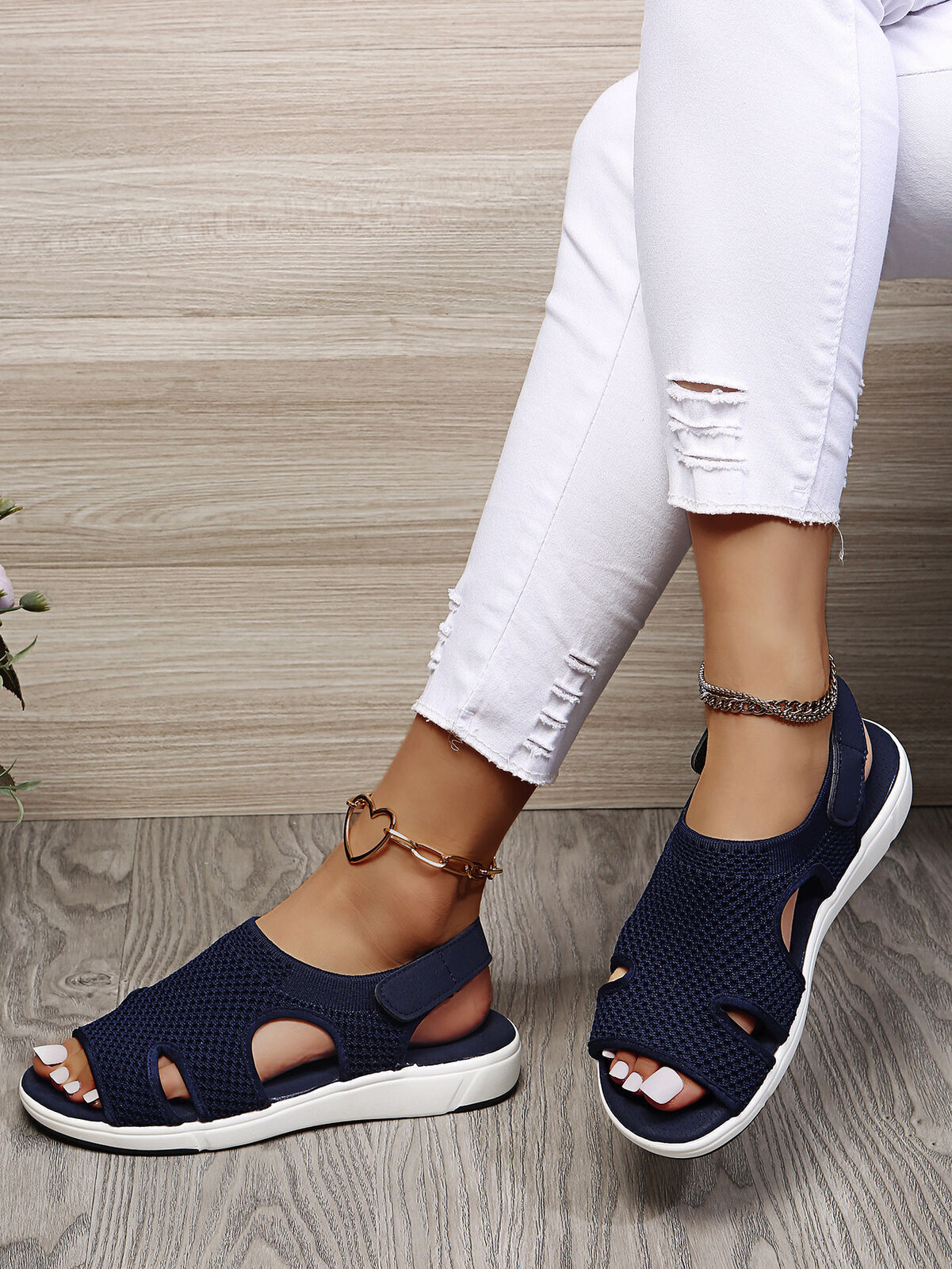 Ladies Comfort Flat Women Casual Orthopedic Summer Shoes Size Wedge Sandals - Picture 17 of 22