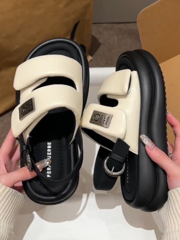 Offene Zehen Sandalen Neu Strandschuhe Meer Mode Biskuit Römer Schuhe - Bild 12 von 16