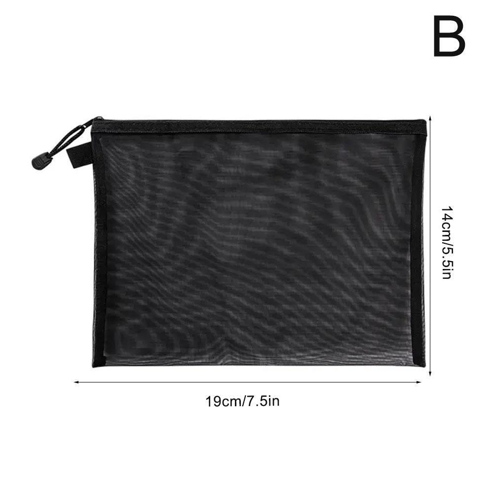 Mesh Cosmetic Bags, Pencil Case Nylon Makeup Zipper Mesh Bag Lot H0 - Picture 14 of 16