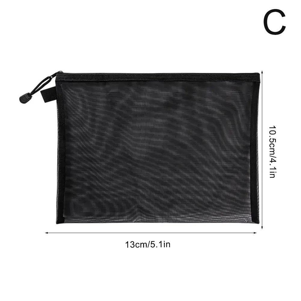 Mesh Cosmetic Bags, Pencil Case Nylon Makeup Zipper Mesh Bag Lot H0 - Picture 15 of 16