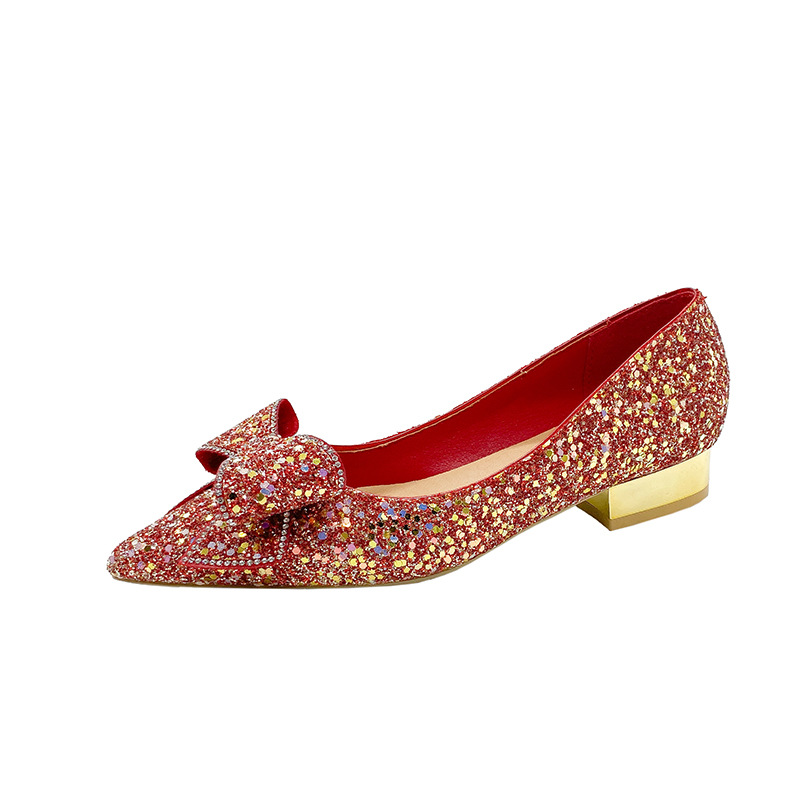 Scarpe da sposa matrimonio primavera 2025 matrimonio damigelle strass scarpe da donna - Foto 14 di 15