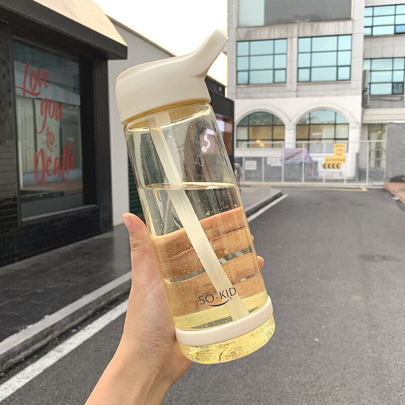 1L Sport Trinkflasche Gym Reise Trinken Auslaufsicher Flasche mit Strohhalm BPA Frei - Bild 17 von 19