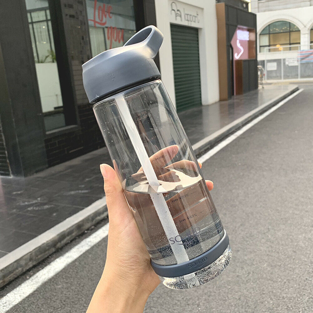 1L Sport Trinkflasche Gym Reise Trinken Auslaufsicher Flasche mit Strohhalm BPA Frei - Bild 18 von 19