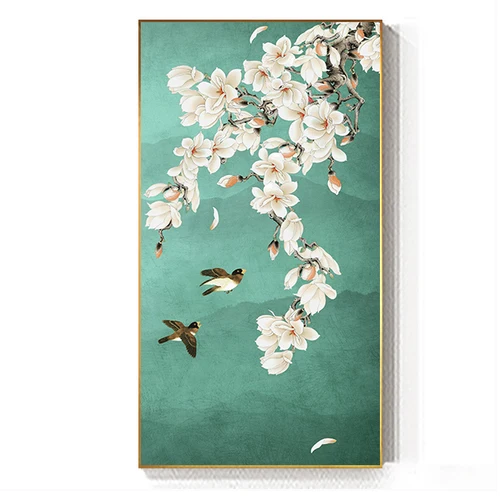 Flower and Bird Landscape Poster Prints Canvas Paintings Wall Art - Picture 6 of 10