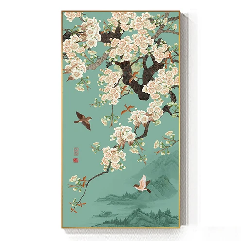 Flower and Bird Landscape Poster Prints Canvas Paintings Wall Art - Picture 7 of 10