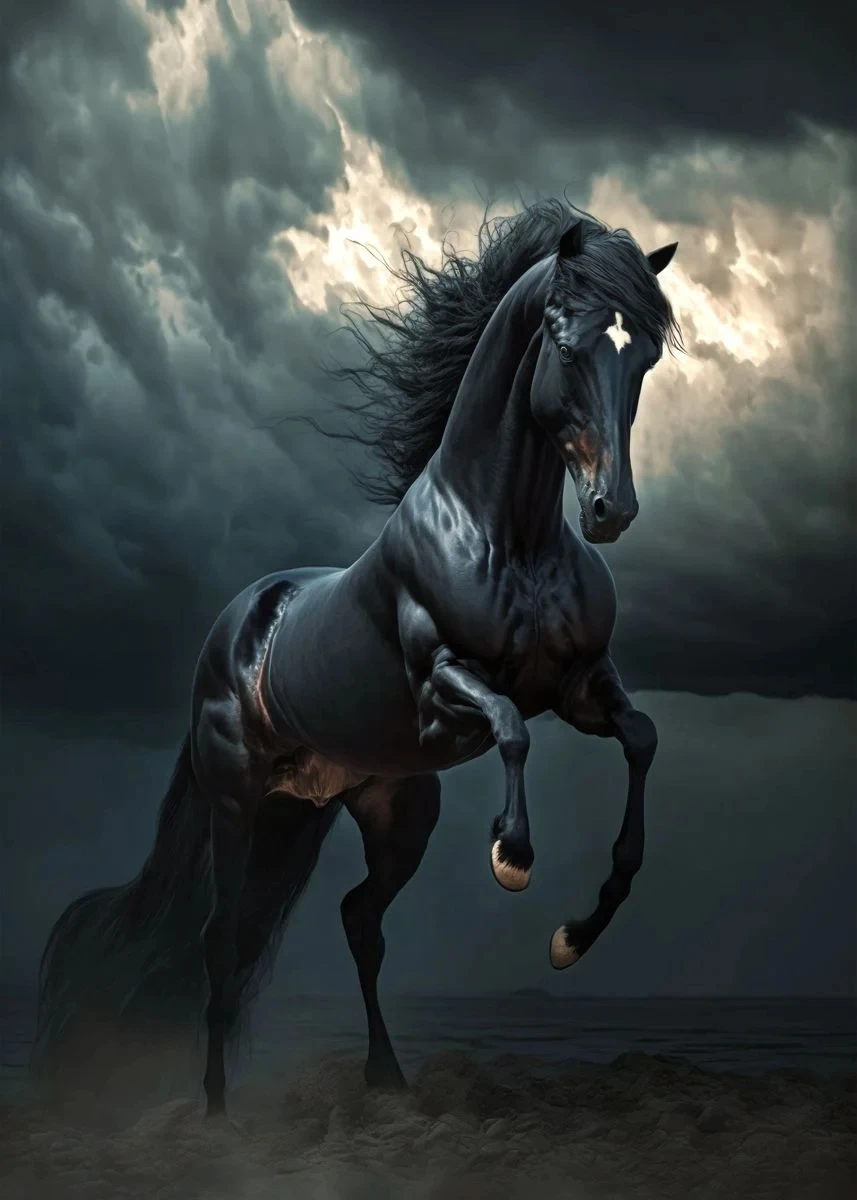 Wild Horses Animal Canvas Painting Wall Art Posters Prints Picture - Picture 6 of 14