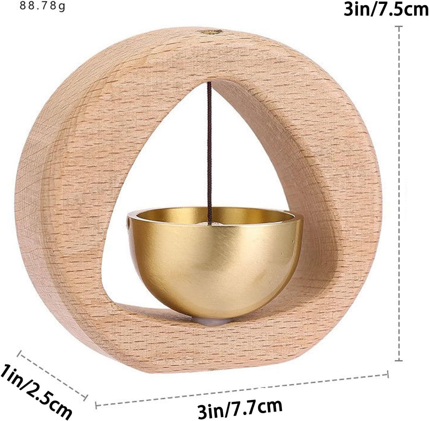 Dopamine Magnetic Doorbell, Door Chime for Shops, Walnut Wood & Brass Alert - Bild 18 von 41